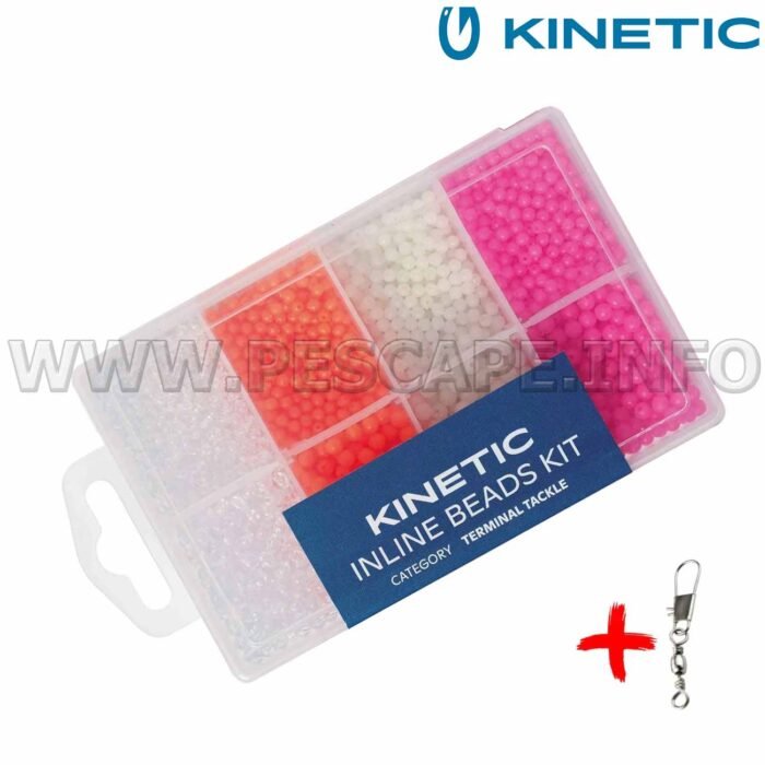 0Kit Kinetic Inline Beads rosa fluo glow transparente