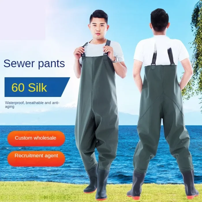 Pantalones de agua impermeables de medio cuerpo para hombres pantalones de pesca gruesos con horquilla de.jpg