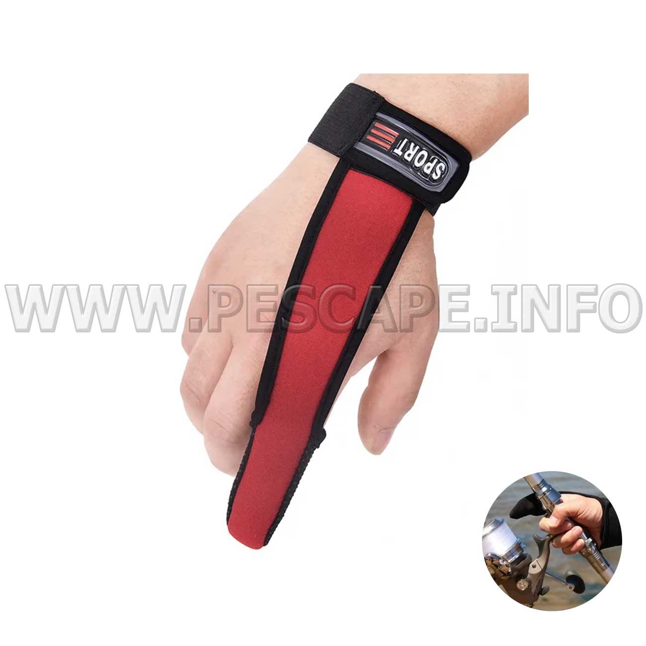 Guantes Para Pesca Antideslizantes Rojos.