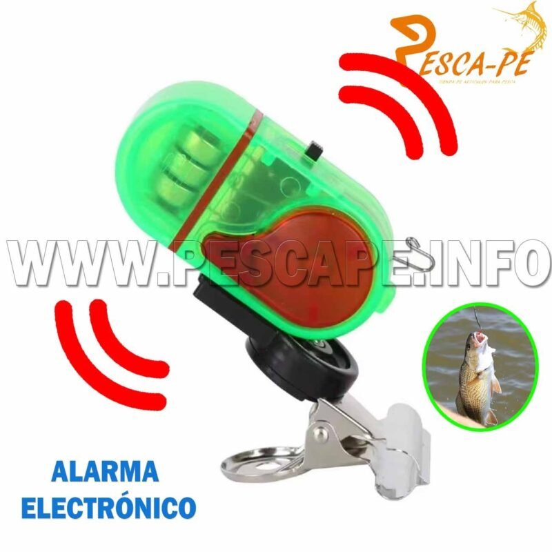 Alarma para pesca electronica con luces LED 3 pilas