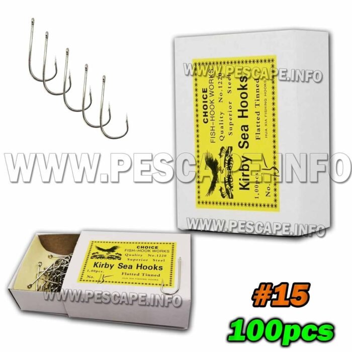 Anzuelo de pesca Kirby con agujero Acero Superior 15 100pcs