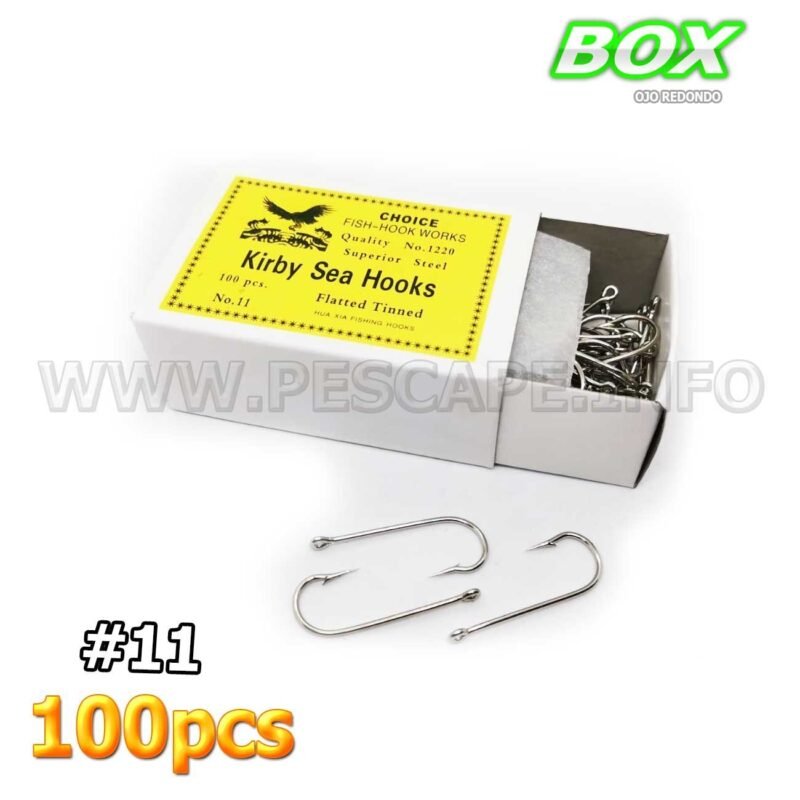 Anzuelos de pesca 11 Acero inoxidable Box 100pc 1