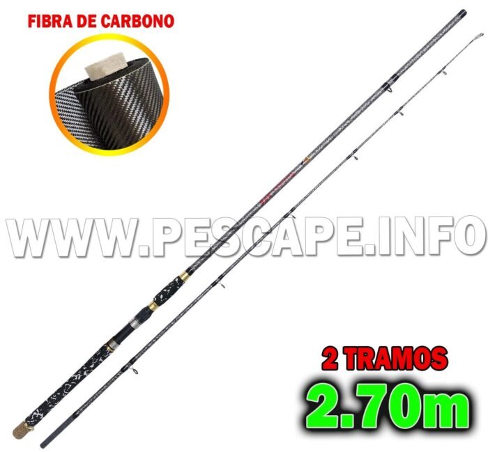 Cana Fibra de carbono 2.70m Toray camuflado Black Spinning