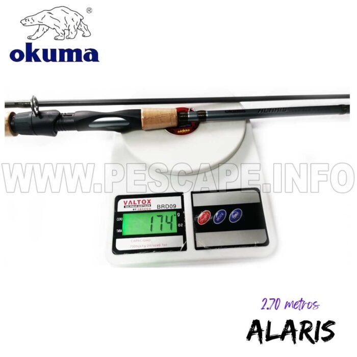 Cana OKUMA Alaris 902ML Spinning 7 28 Grs Carbono 24T IND873