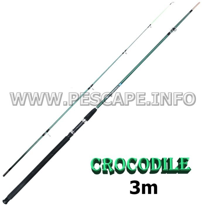 Cana de pescar crocodile 3m spinning 2 piezas – verde