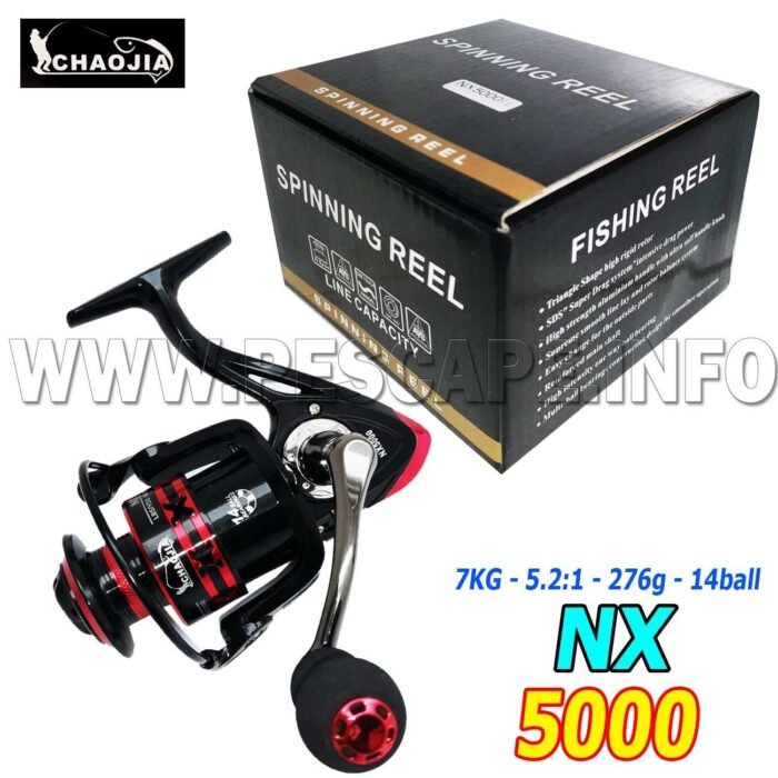 Carrete ChaoJia Spinning Reel NX5000 Metal Alta Calidad IND. PACK