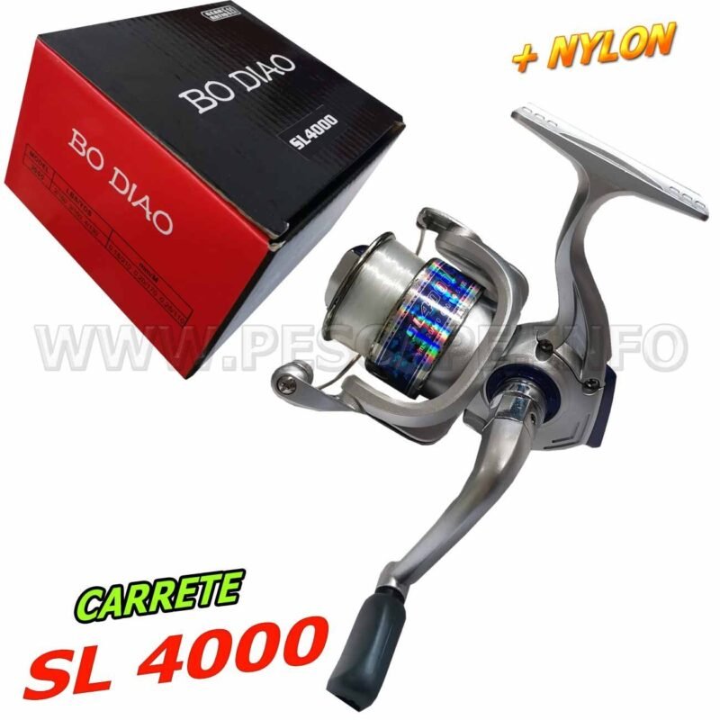 Carrete de pesca SL4000 Bo Diao Monofilamento Alum Ind. Pack