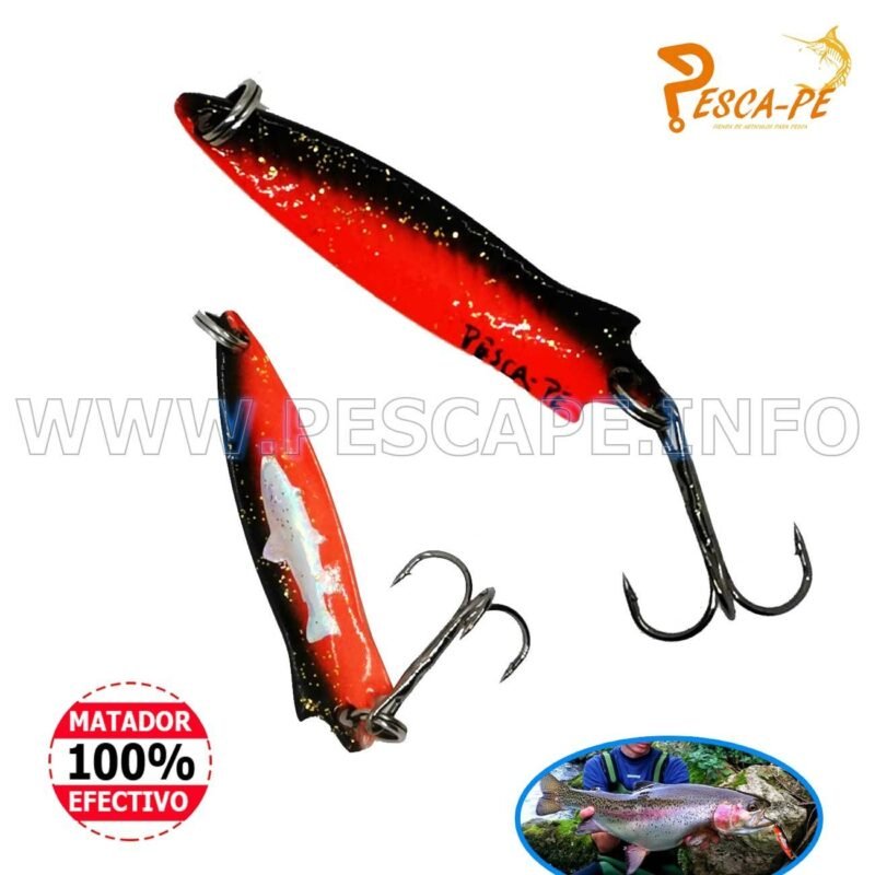 Cuchara Spoon Lure Caramelitos para trucha 11g Color7 orange