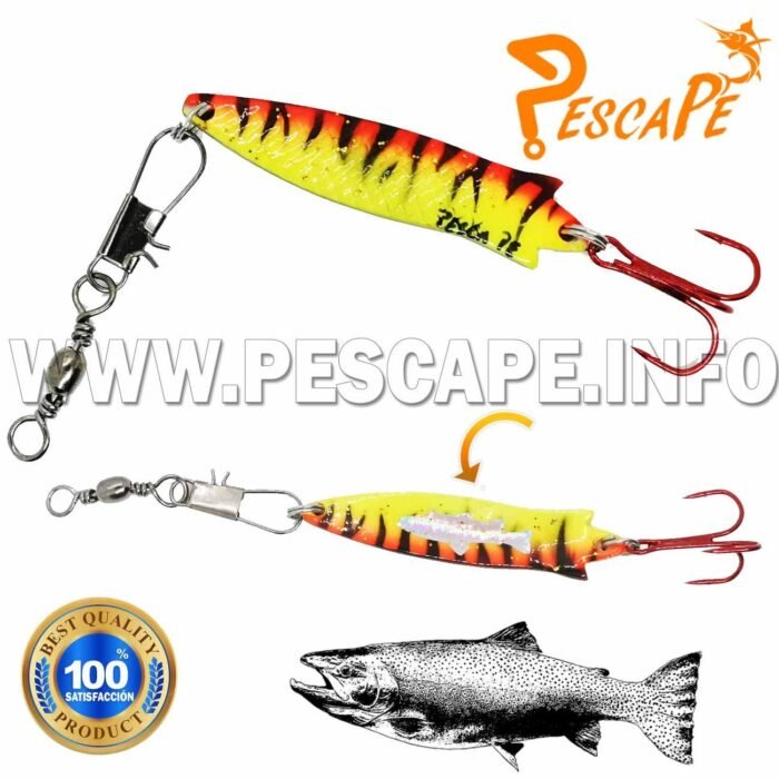 Cuchara Stoby Spoon Lure Cucharilla para Trucha 11g Red – Yellow Tiger