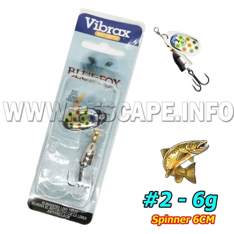 Cucharilla Blue Fox Vibrax Classic Vibrax 2 – 6g Metal Giratorio M8