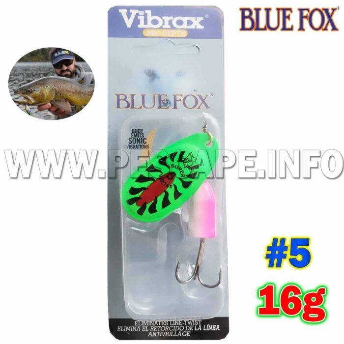 Cucharilla Blue Fox Vibrax Classic Vibrax green