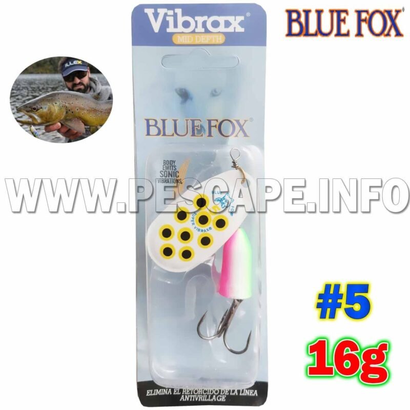 Cucharilla Blue Fox Vibrax Classic Vibrax white 1