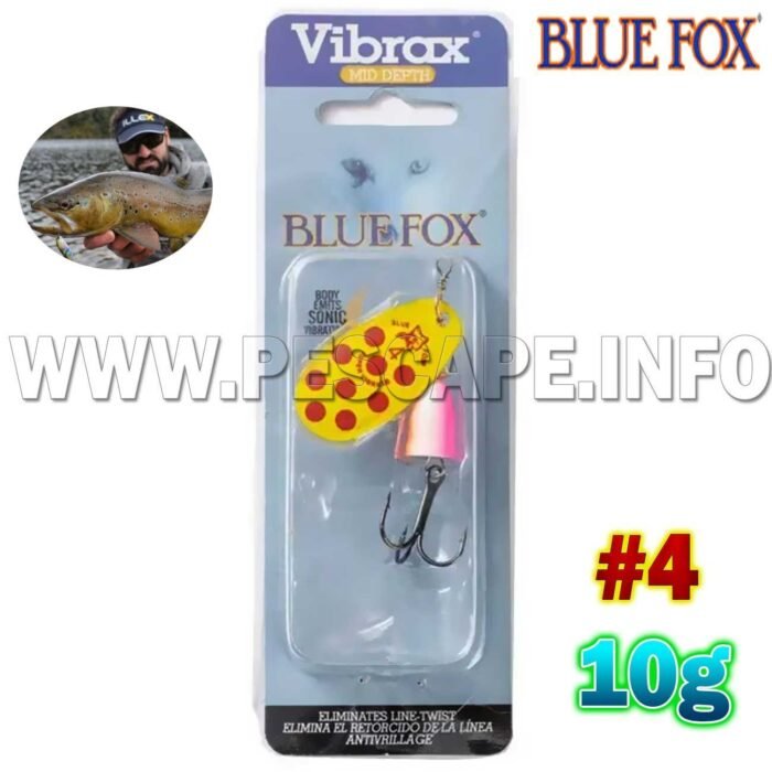 Cucharilla Blue Fox Vibrax Classic Vibrax yellow