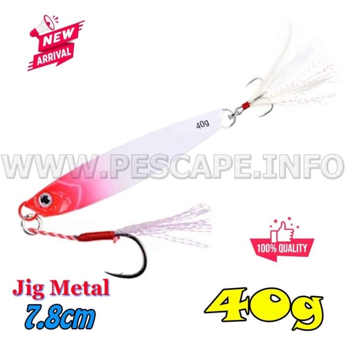 Jig Senuelos de Pesca Metal 40g 3D duro hundimiento 7.8cm Color 1