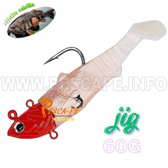 Jig Vinillo de silicona senuelo 11.5cm 60gr Red