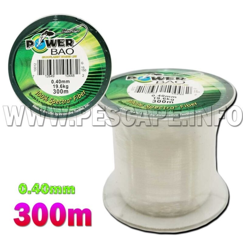 Monofilamento Powe Bao 0.40mm Microfilamento 19.6kg Nylon 300m