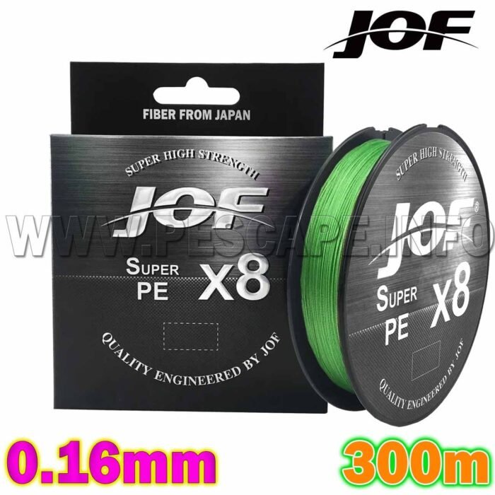 Multifilamento JOF X8 SUPER PE 300m 0.16MM