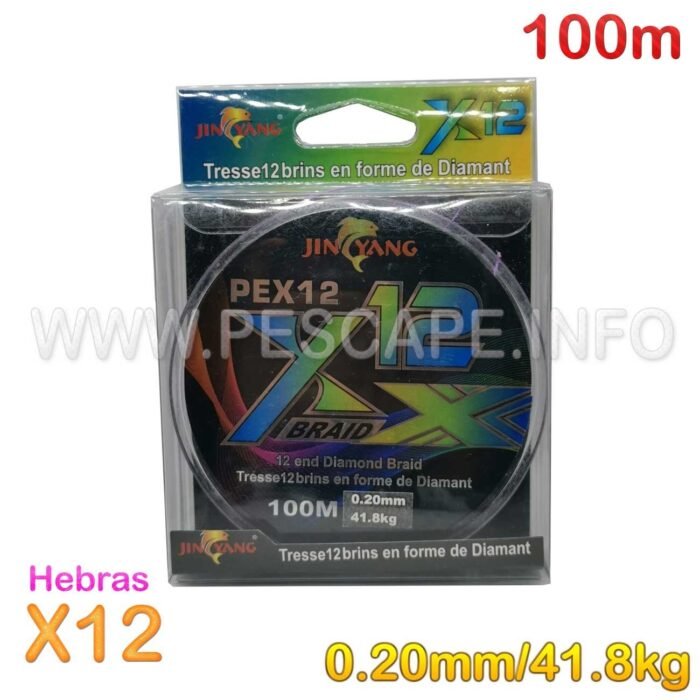 Multifilamento X12 hebras 0.20mm 41.kg 100m Tornasol