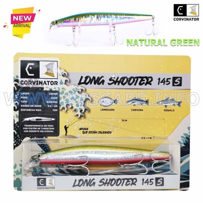 SENUELO CORVINATOR LONG SHOOTER 145S NATURAL GREEN