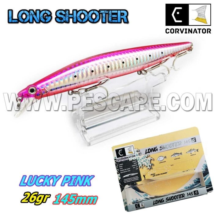 Senuelo CORVINATOR® SINKING LONG SHOOTER 145S LUCKY PINK