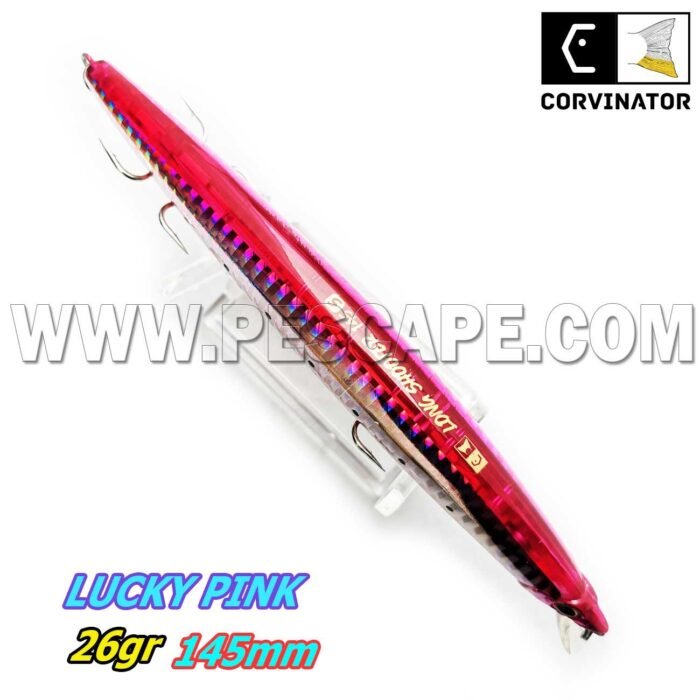 Senuelo CORVINATOR® SINKING LONG SHOOTER 145S LUCKY PINK1