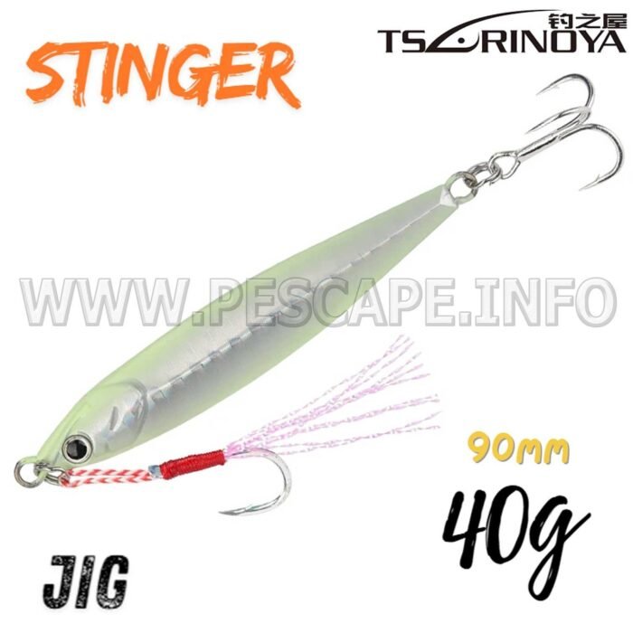Senuelo Metal Jig TSURINOYA STINGER 40g Jigging 3D realista Color 1