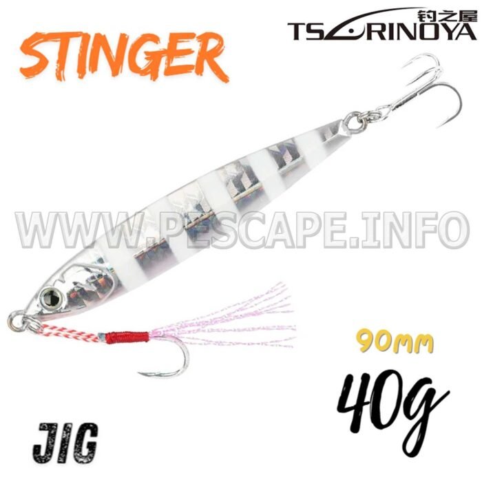 Senuelo Metal Jig TSURINOYA STINGER 40g Jigging 3D realista Color 2