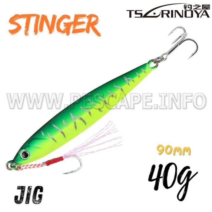 Senuelo Metal Jig TSURINOYA STINGER 40g Jigging 3D realista Color 4 1