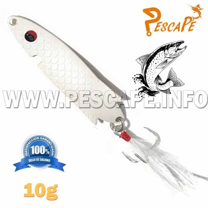 Senuelo Stoby de pesca para truchas Metal Duro 10g 6.9cm White