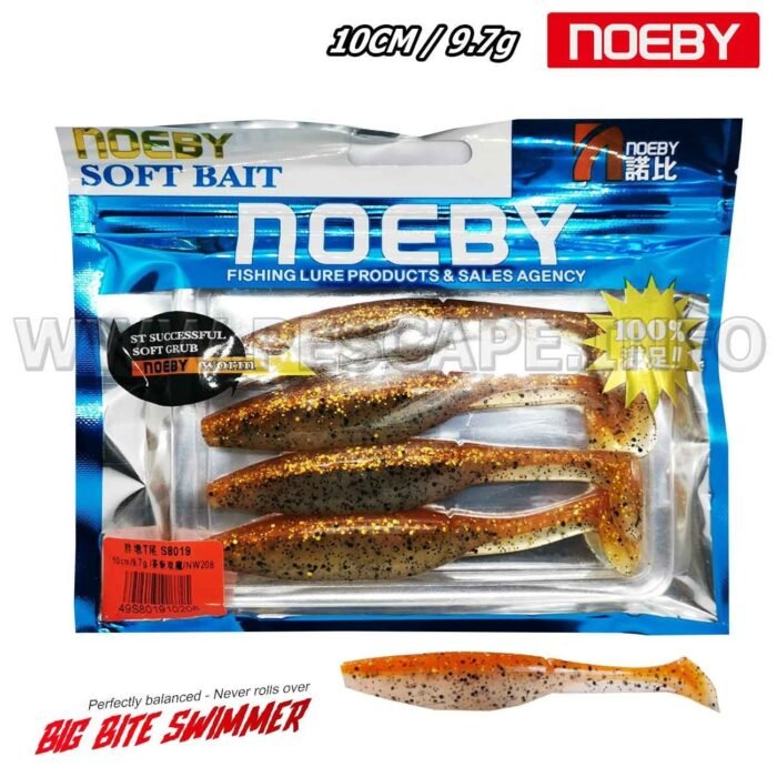 Senuelo Vinil Soft Lure NOEBY 10cm Caramelo Cafe