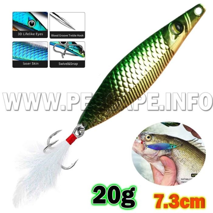 Senuelo de Pesca Jig Metal 3D Pesca Artificial 20g 7.3cm 1 und Model 4