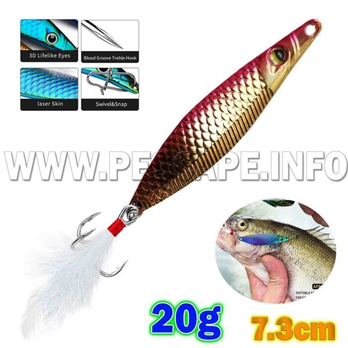 Senuelo de Pesca Jig Metal 3D Pesca Artificial 20g 7.3cm 1 und Model 6