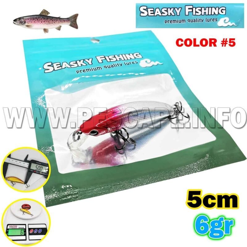 Senuelo de Pesca de diseno Japones 6gr Truchas 5cm Realista 3D Color 5 1