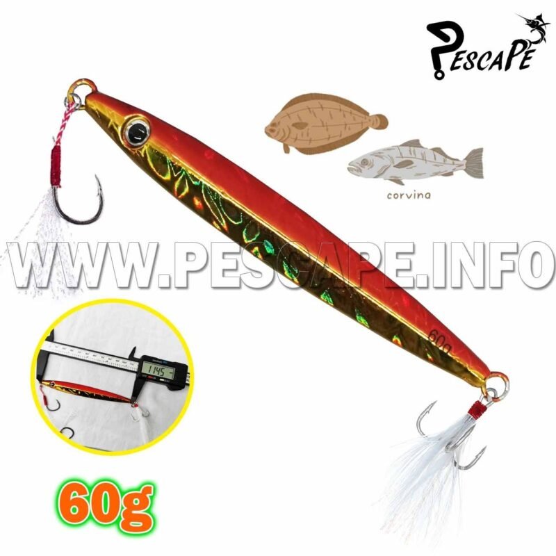 Senuelo de pesca Jig metal para corvinas lenguados 60g Color 4