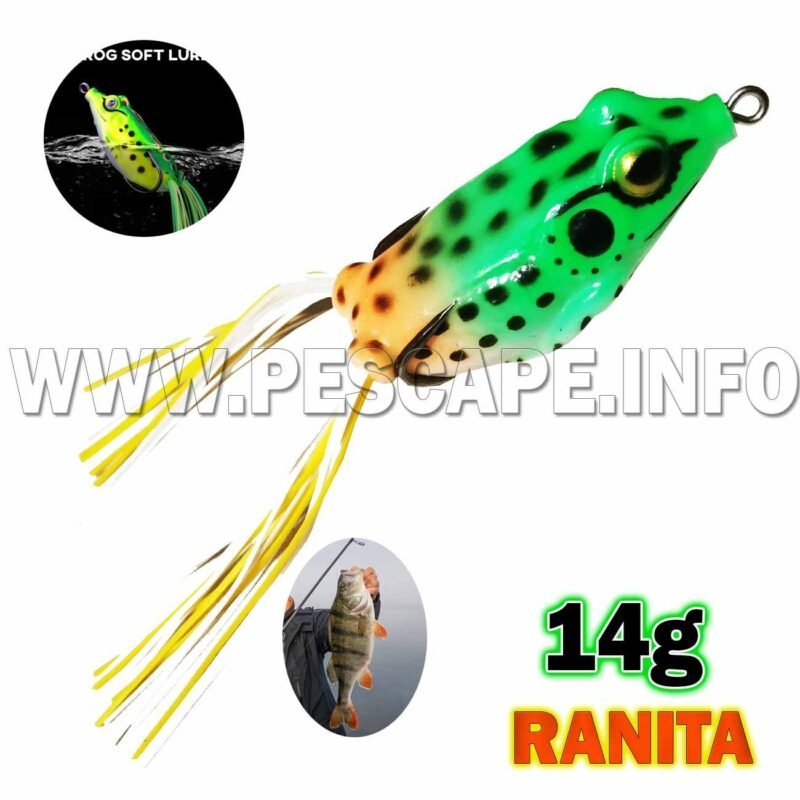 Senuelo para pesca Rana Wobbler 14g blando Color 4