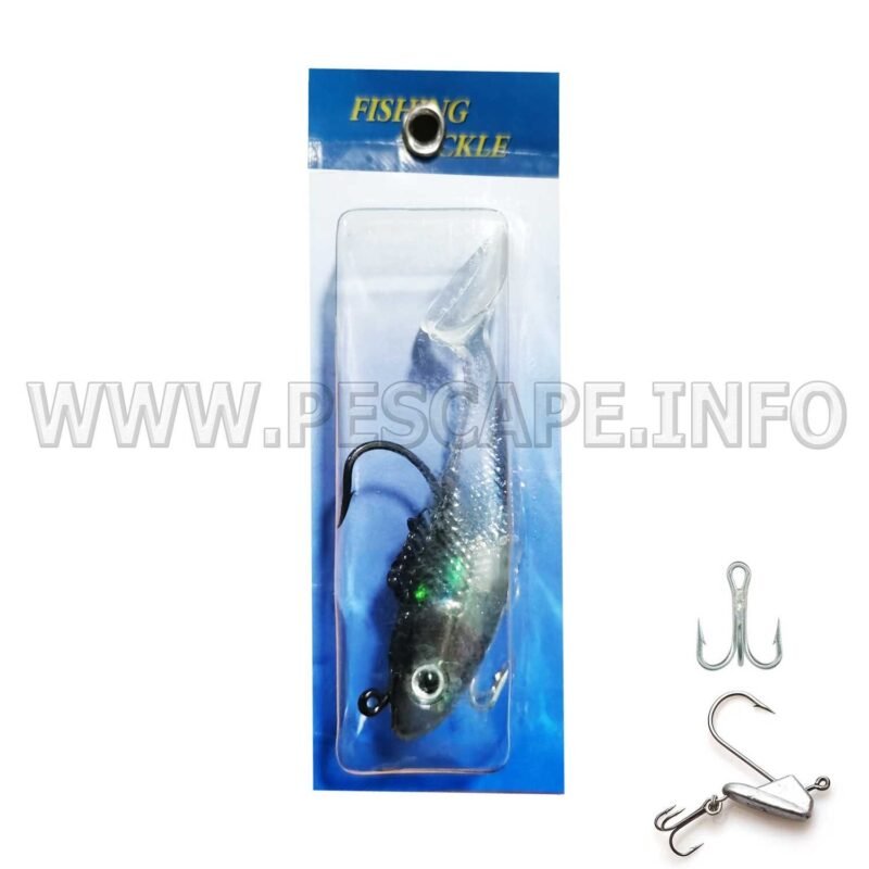 Vinilo para pesca con 2 anzuelos 6cm Senuelo realista 3D Color1