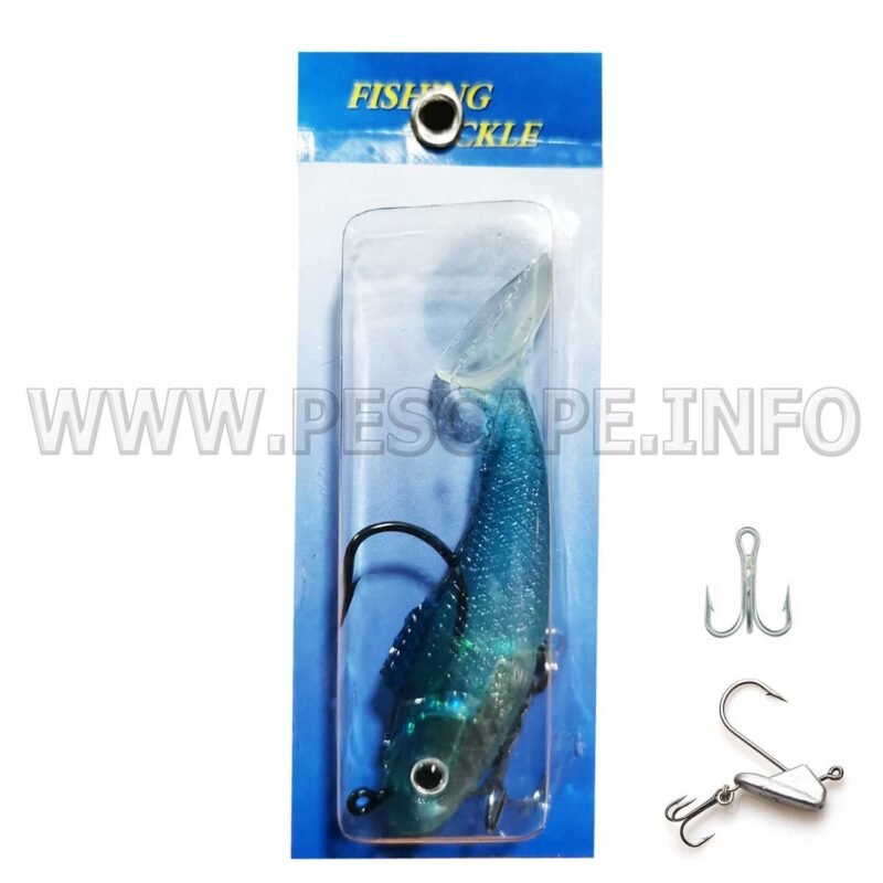 Vinilo para pesca con 2 anzuelos 6cm Senuelo realista 3D Color2