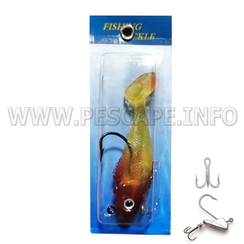Vinilo para pesca con 2 anzuelos 6cm Senuelo realista 3D Color5