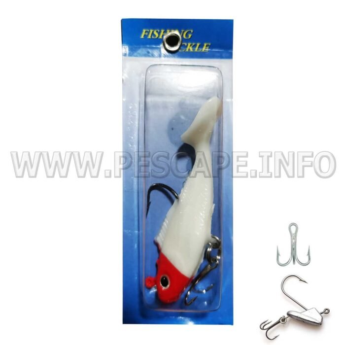Vinilo para pesca con 2 anzuelos 6cm Senuelo realista 3D Color6